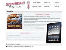 Tablet Screenshot of demonbarbers.co.uk